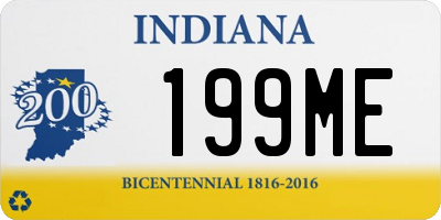 IN license plate 199ME