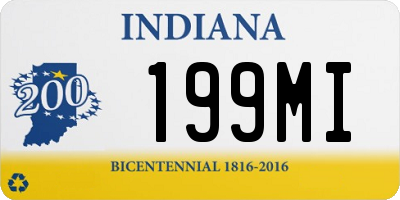 IN license plate 199MI