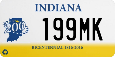 IN license plate 199MK