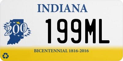 IN license plate 199ML