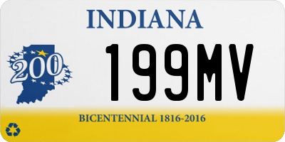 IN license plate 199MV