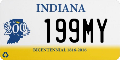 IN license plate 199MY