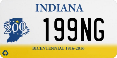 IN license plate 199NG