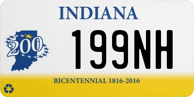 IN license plate 199NH