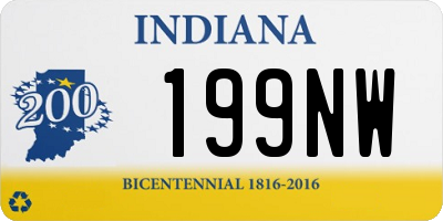 IN license plate 199NW