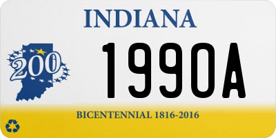 IN license plate 199OA