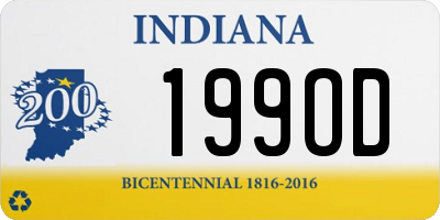 IN license plate 199OD