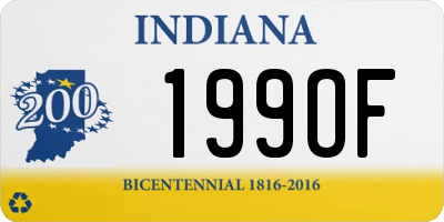 IN license plate 199OF