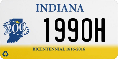 IN license plate 199OH