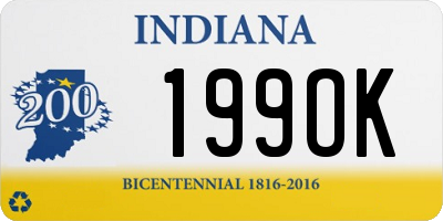 IN license plate 199OK