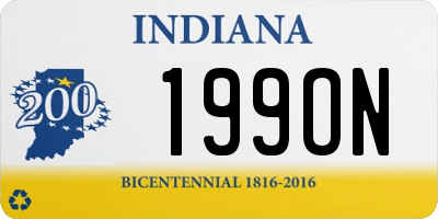 IN license plate 199ON