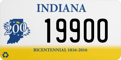 IN license plate 199OO