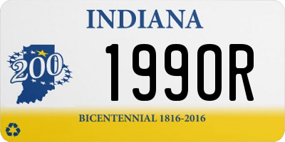 IN license plate 199OR