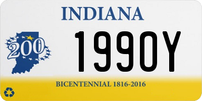 IN license plate 199OY