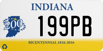 IN license plate 199PB