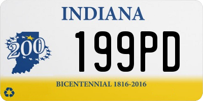 IN license plate 199PD