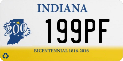 IN license plate 199PF