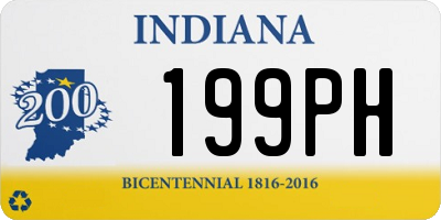 IN license plate 199PH