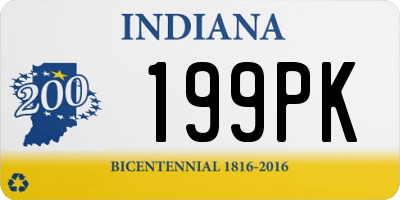 IN license plate 199PK