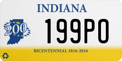 IN license plate 199PO