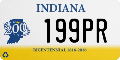 IN license plate 199PR