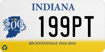 IN license plate 199PT