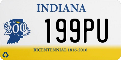 IN license plate 199PU