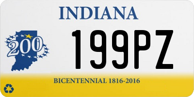 IN license plate 199PZ