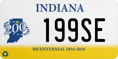 IN license plate 199SE