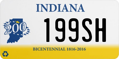 IN license plate 199SH