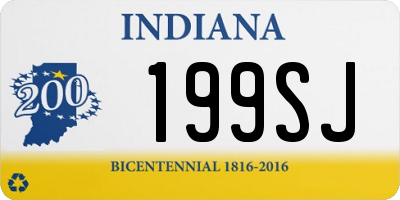 IN license plate 199SJ