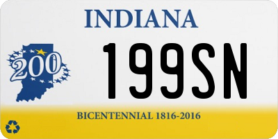 IN license plate 199SN