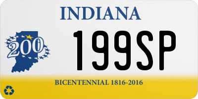 IN license plate 199SP