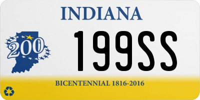 IN license plate 199SS