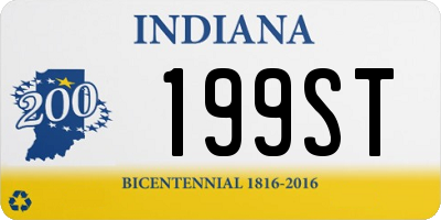 IN license plate 199ST