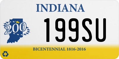 IN license plate 199SU