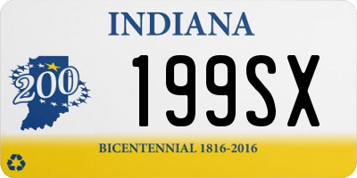 IN license plate 199SX