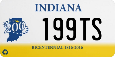 IN license plate 199TS