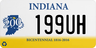 IN license plate 199UH