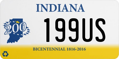 IN license plate 199US