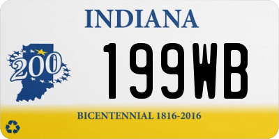 IN license plate 199WB