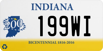 IN license plate 199WI