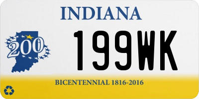 IN license plate 199WK