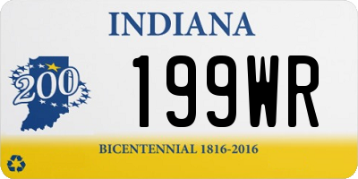 IN license plate 199WR