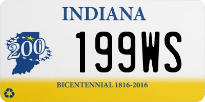IN license plate 199WS