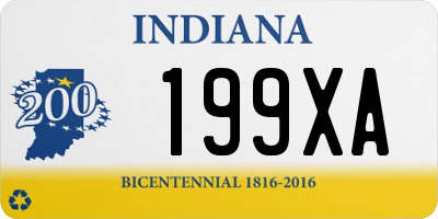 IN license plate 199XA