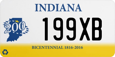 IN license plate 199XB