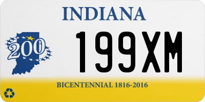 IN license plate 199XM