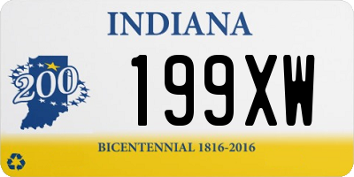 IN license plate 199XW