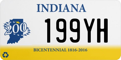 IN license plate 199YH